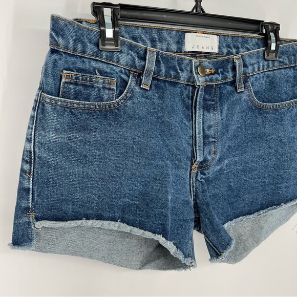 American Apparel Cutoff Jean Shorts Button‎ Front Sz 27 - Picture 3 of 12